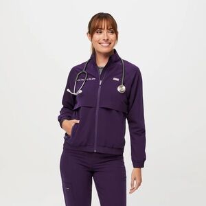 Figs Purple Jam Sydney Scrub Jacket
